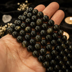 Gold Obsidian Round Beads Strand — Natural Stone for Jewelry Making (4–14mm)