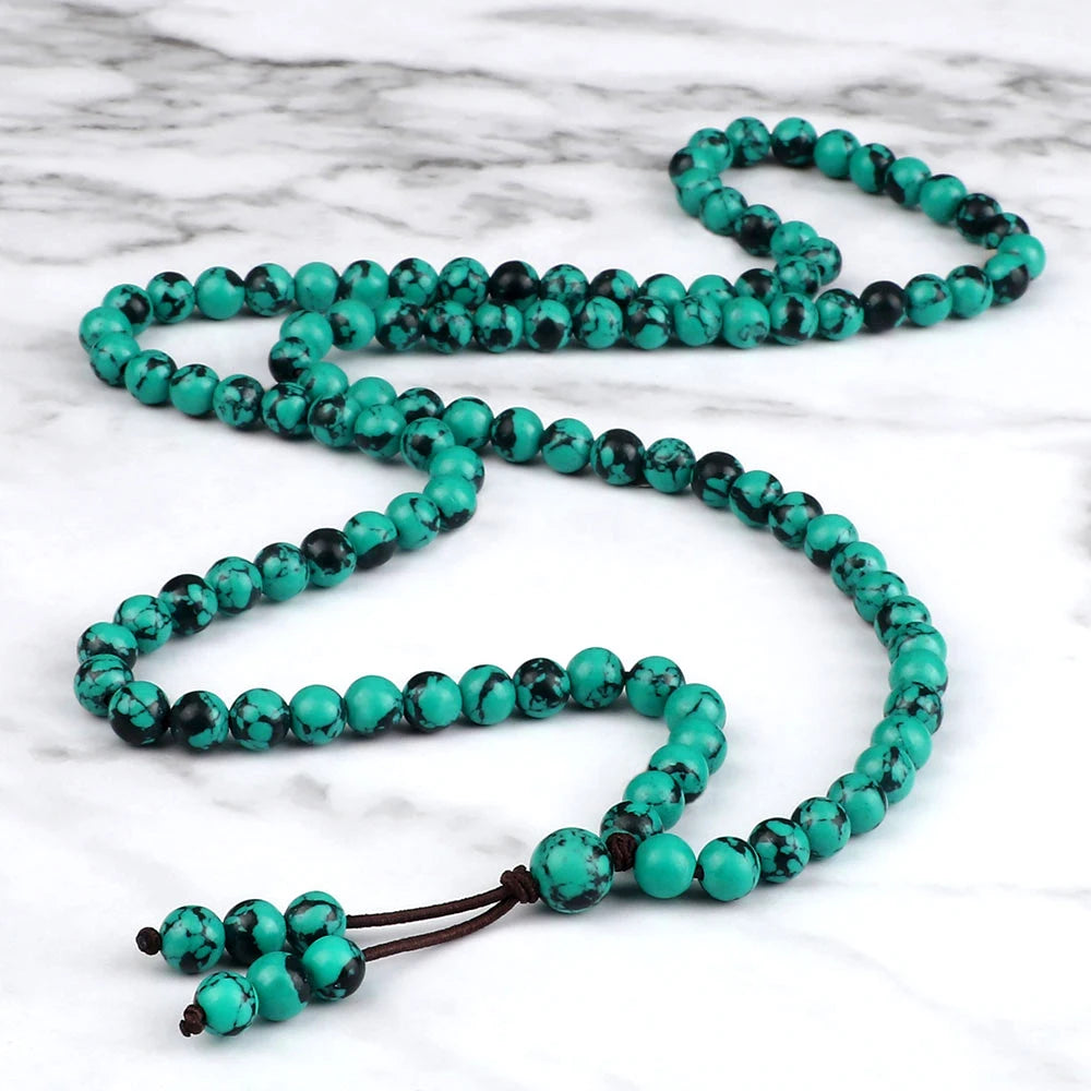 108 Bead Wrap Bracelet & Necklace | Natural Stone Meditation Mala
