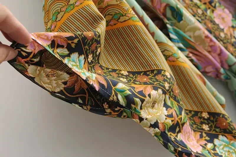 Peacock Floral Kimono