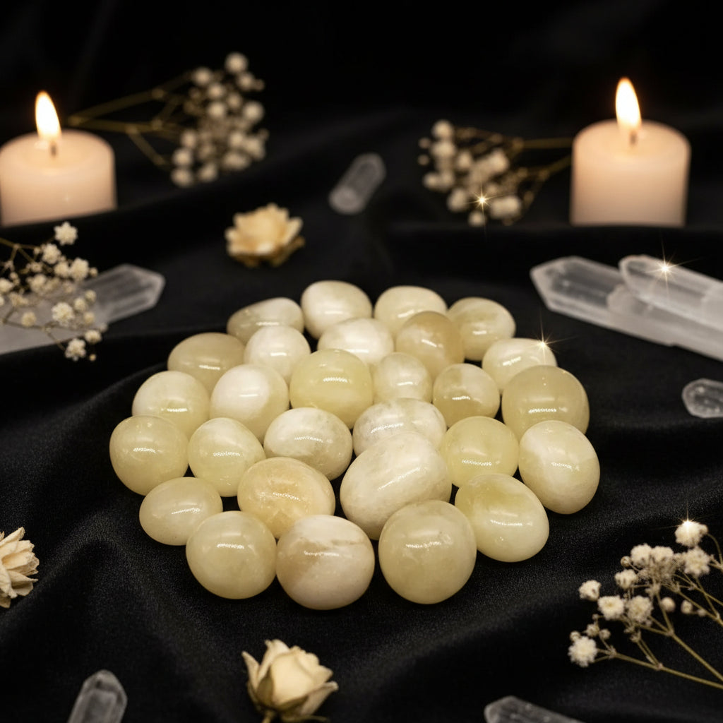 Natural Citrine Tumbled Stones — Healing Crystal Bulk