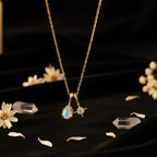 Double Moonstone Star Talisman Necklace