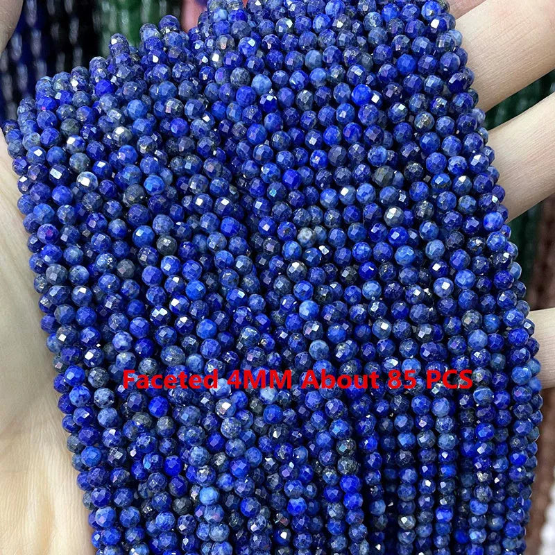 Lapis Lazuli Natural Stone Beads | Loose Spacer Beads for Jewelry Making