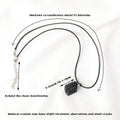 Black Tourmaline Raw Crystal Pendant Necklace — Natural Protection Stone