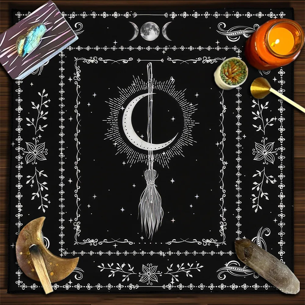 Rainbow Flower of Life Altar Cloth — Sacred Geometry Tarot Mat
