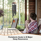 Retro Wind Chime | Aluminum Tube Outdoor Chime in Gold, Silver & Black
