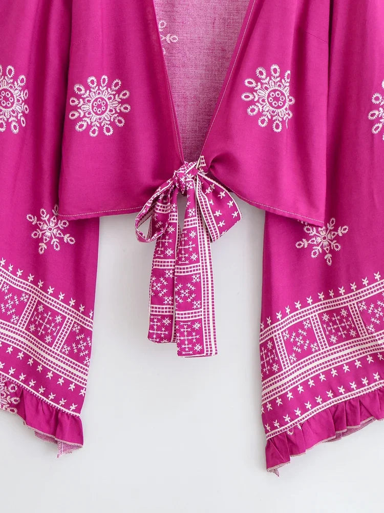 Wild Floral Kimono Cover-Up