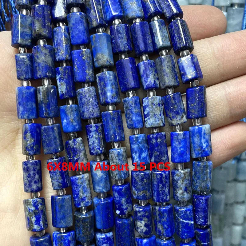 Lapis Lazuli Natural Stone Beads | Loose Spacer Beads for Jewelry Making