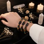 Zodiac Sign Natural Stone Bracelet | 12 Signs | Tiger Eye & Gemstone Beads
