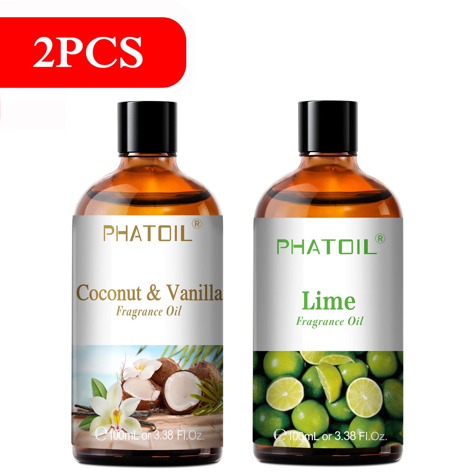 Fruit & Coconut Fragrance Oils – 100ml 2-Pack & 3-Pack Sets