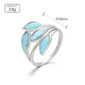 Larimar 925 Sterling Silver Cocktail Ring