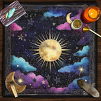 Psychedelic Flower of Life Chakra Altar Cloth — Tarot & Divination Mat