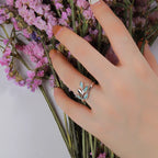 Larimar Olive Leaf Ring in 925 Sterling Silver