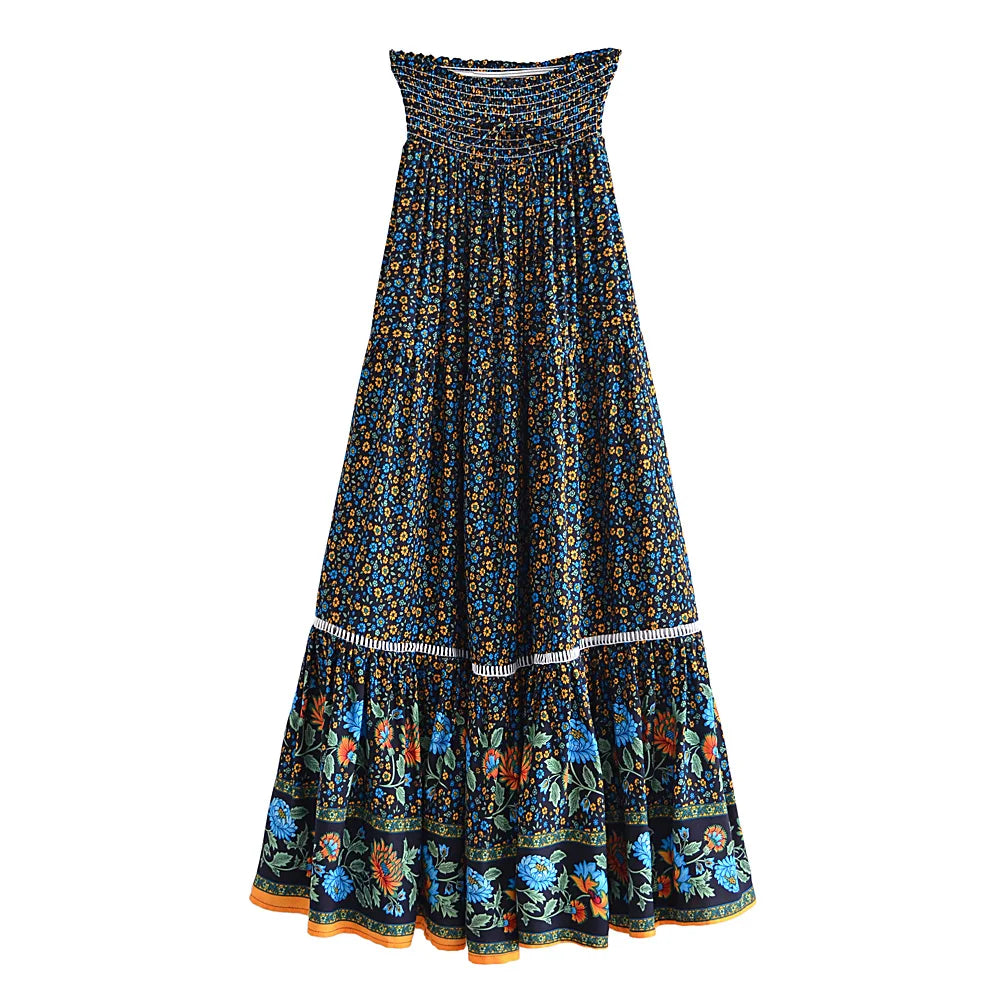 Boho Floral Maxi Skirt