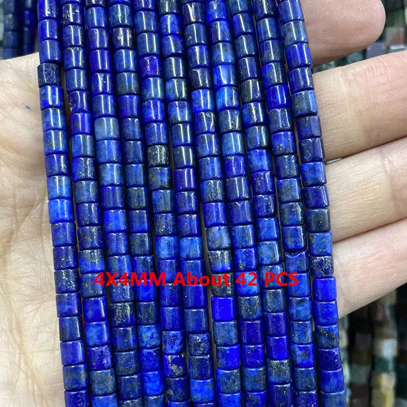 Lapis Lazuli Natural Stone Beads | Loose Spacer Beads for Jewelry Making