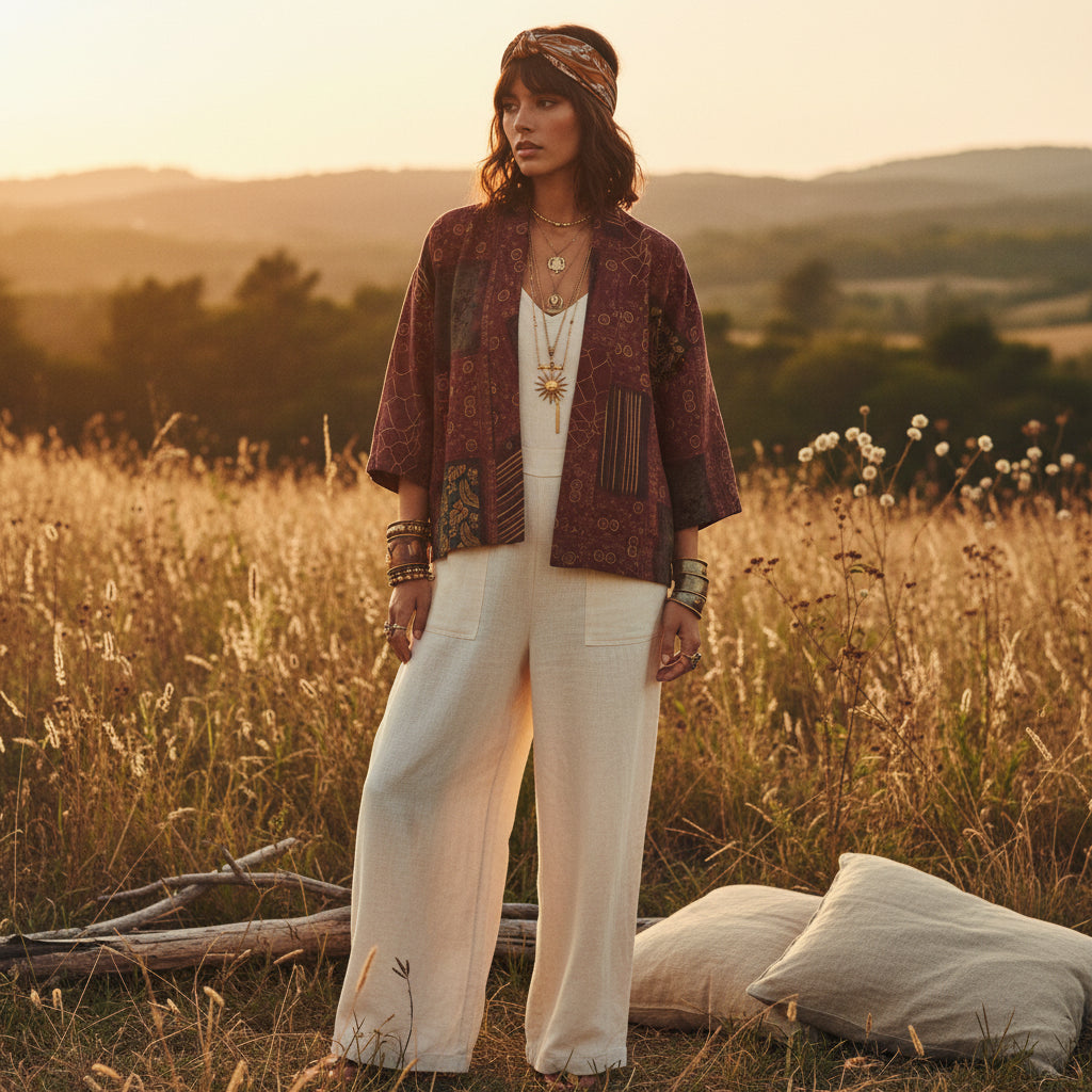 Patchwork Floral Boho Jacket
