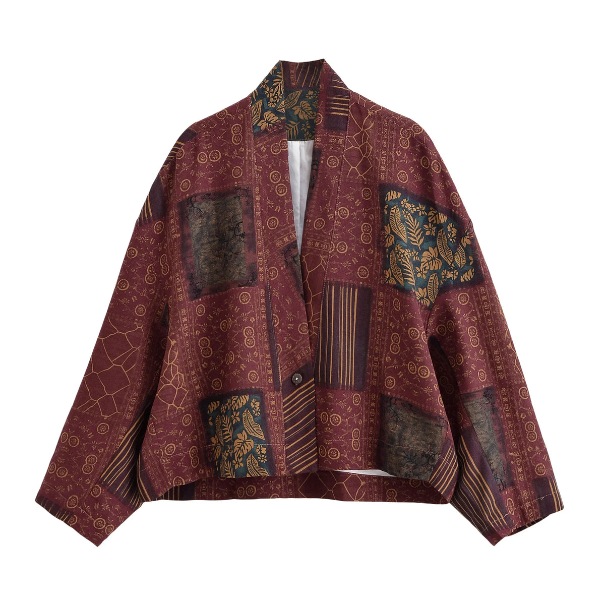 Patchwork Floral Boho Jacket