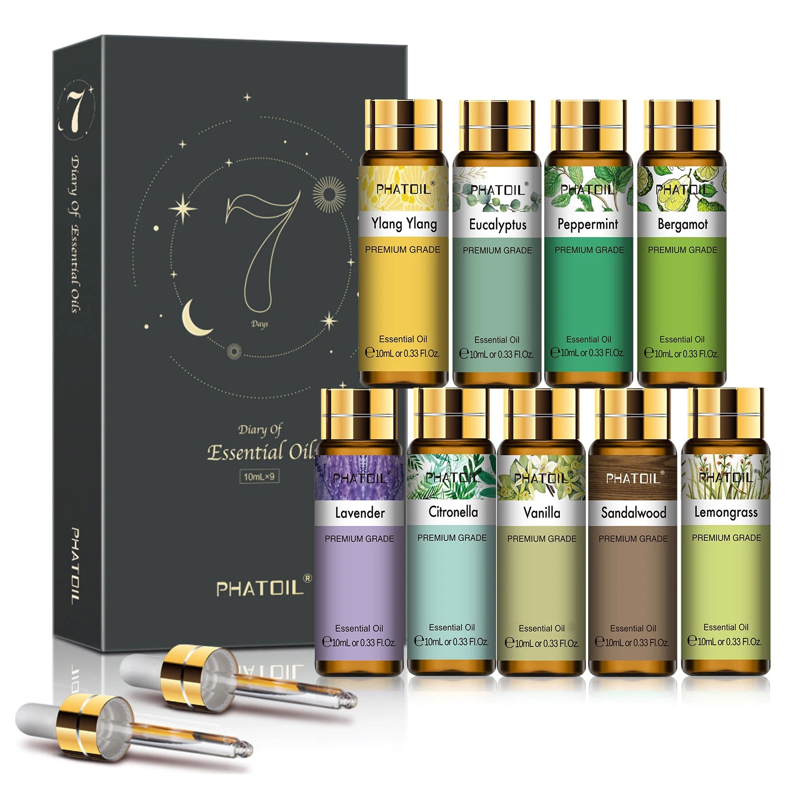 Pure Essential Oils – Singles & 9-Piece Gift Sets | 10ml