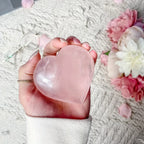 Rose Quartz Heart Stone | Natural Pink Crystal for Love & Emotional Healing