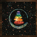 Chakra Crystal Tower Altar Cloth — Spiritual Energy Grid Tarot Mat