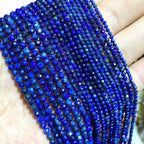 Lapis Lazuli Faceted Round Beads | A & AAA Grade | 2mm 3mm 4mm | Jewelry Making