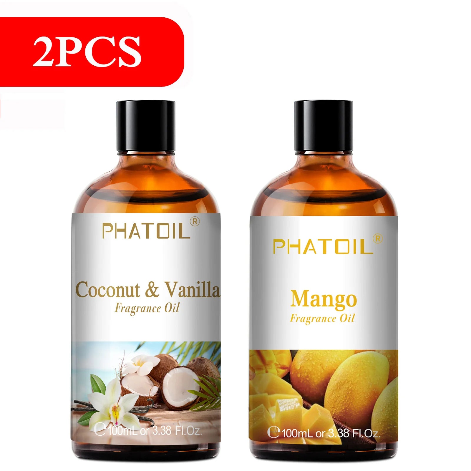 Fruit & Coconut Fragrance Oils – 100ml 2-Pack & 3-Pack Sets