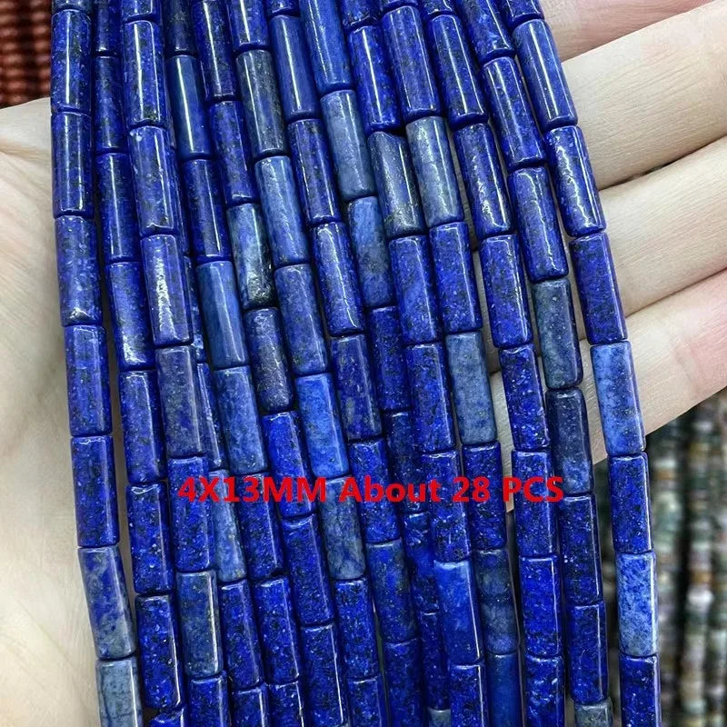 Lapis Lazuli Natural Stone Beads | Loose Spacer Beads for Jewelry Making