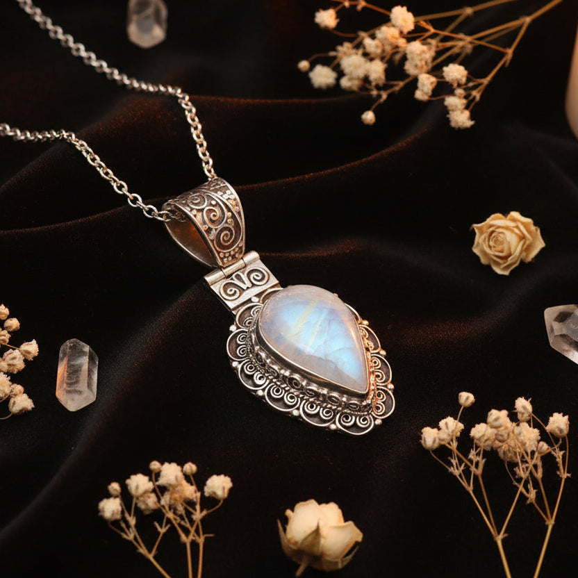 Water Drop Moonstone Pendant