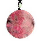 Rhodonite Hand-Carved Bird Pendant Necklace | Natural Gemstone
