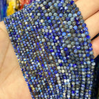 Lapis Lazuli Faceted Round Beads | A & AAA Grade | 2mm 3mm 4mm | Jewelry Making