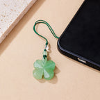 Aventurine Four Leaf Clover Crystal Keychain