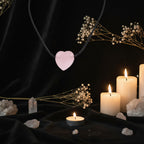 Natural Stone Heart Pendant Necklace – Choose Your Crystal