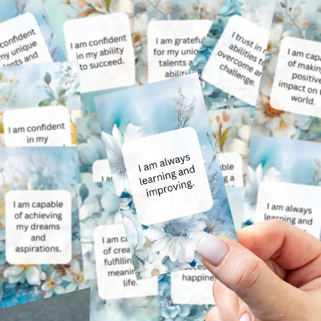 Daily Affirmation Cards | Set of 60 | Positive Mindset & Self-Love Practice