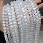 Selenite Round Stone Beads – Natural Crystal Beads for Jewelry Making