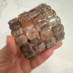 Rutilated Quartz Wide Cuff Bracelet
