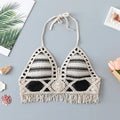 Boho Crochet Tassel Halter Bralette