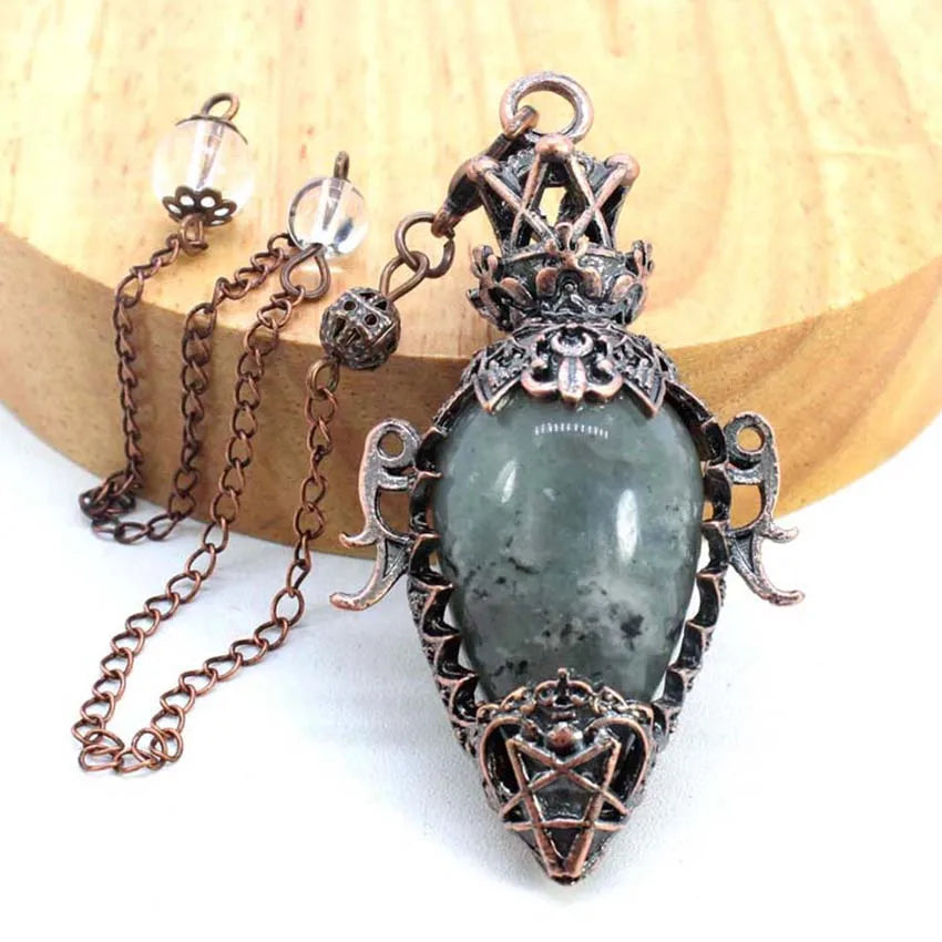 Natural Crystal Pendulum for Dowsing & Spiritual Divination — Genuine Gemstone
