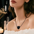 Natural Stone Heart Pendant Necklace – Choose Your Crystal