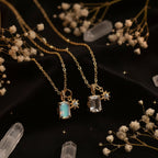 Starry Labradorite & Clear Crystal Pendant Necklace – Intuition, Clarity & Gentle Light