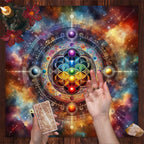 Psychedelic Flower of Life Chakra Altar Cloth — Tarot & Divination Mat