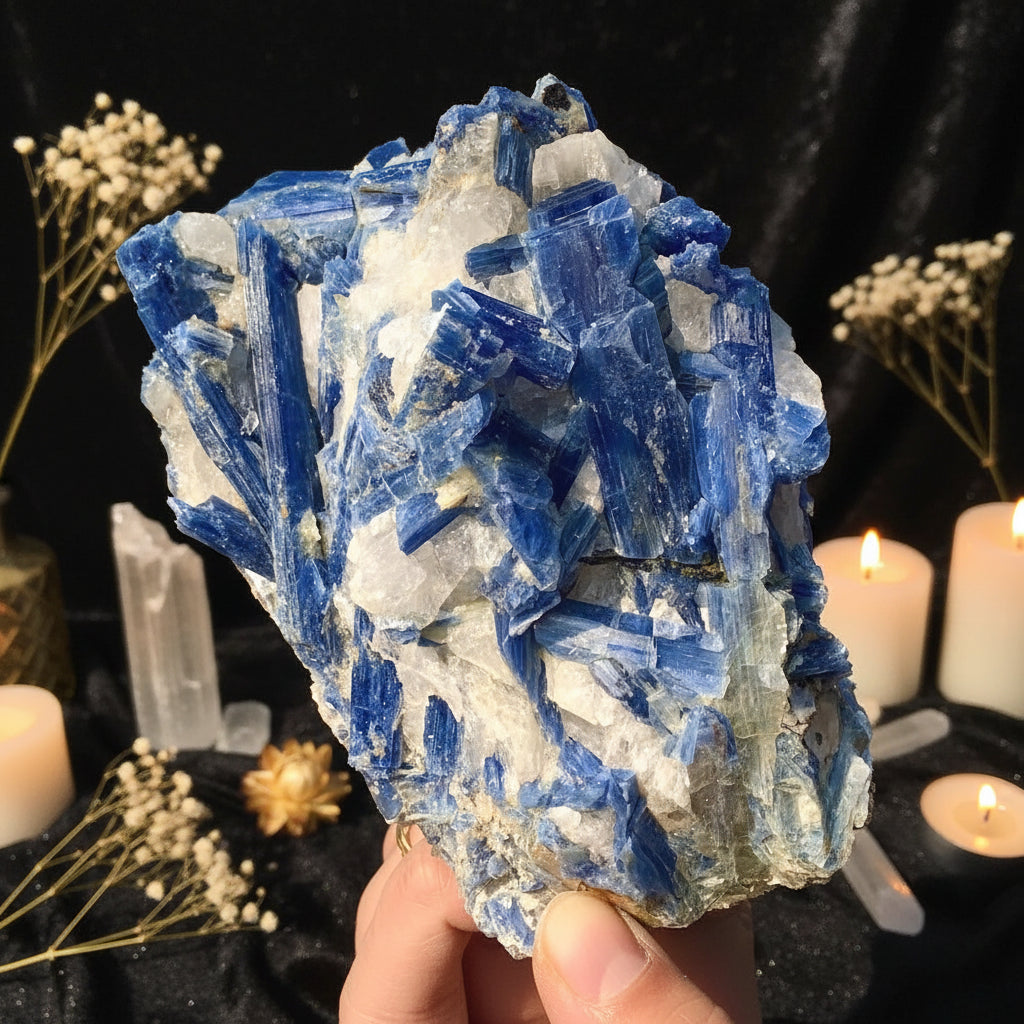 Natural Kyanite Crystal Specimen – Raw Healing Stone (800-1000g)