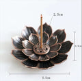 Lotus Incense Burner | 2-in-1 Bronze Metal Holder for Sticks & Cones
