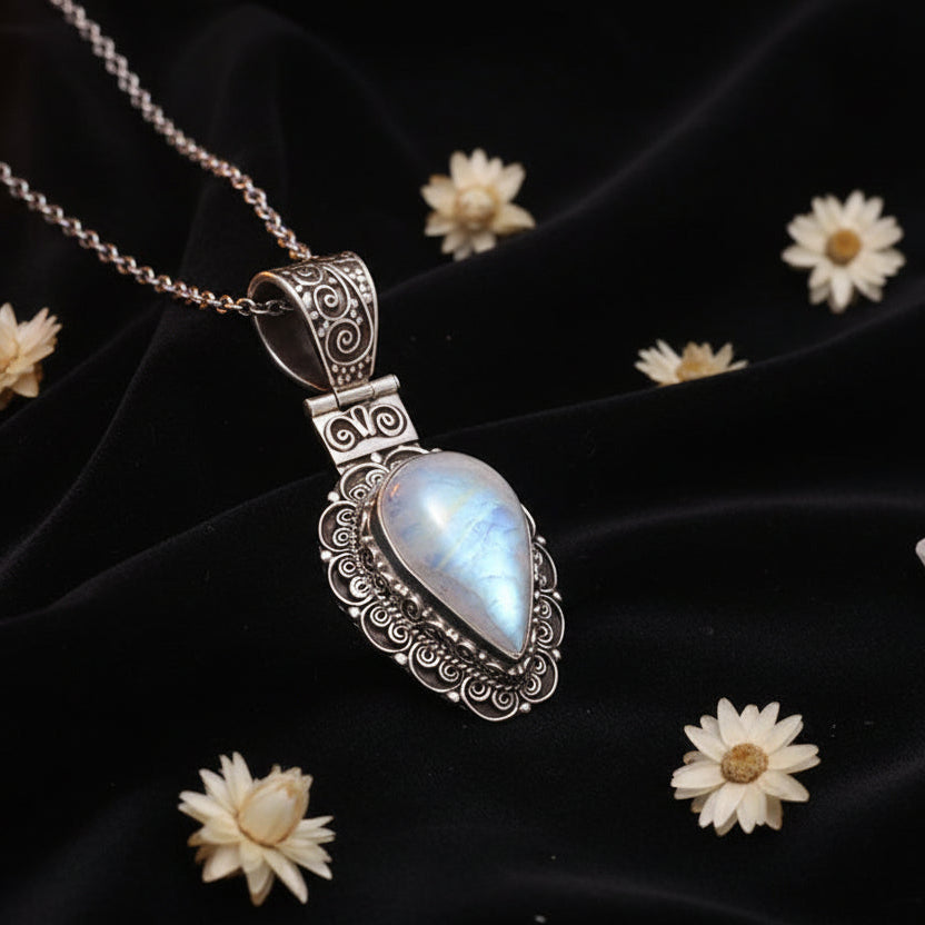 Water Drop Moonstone Pendant