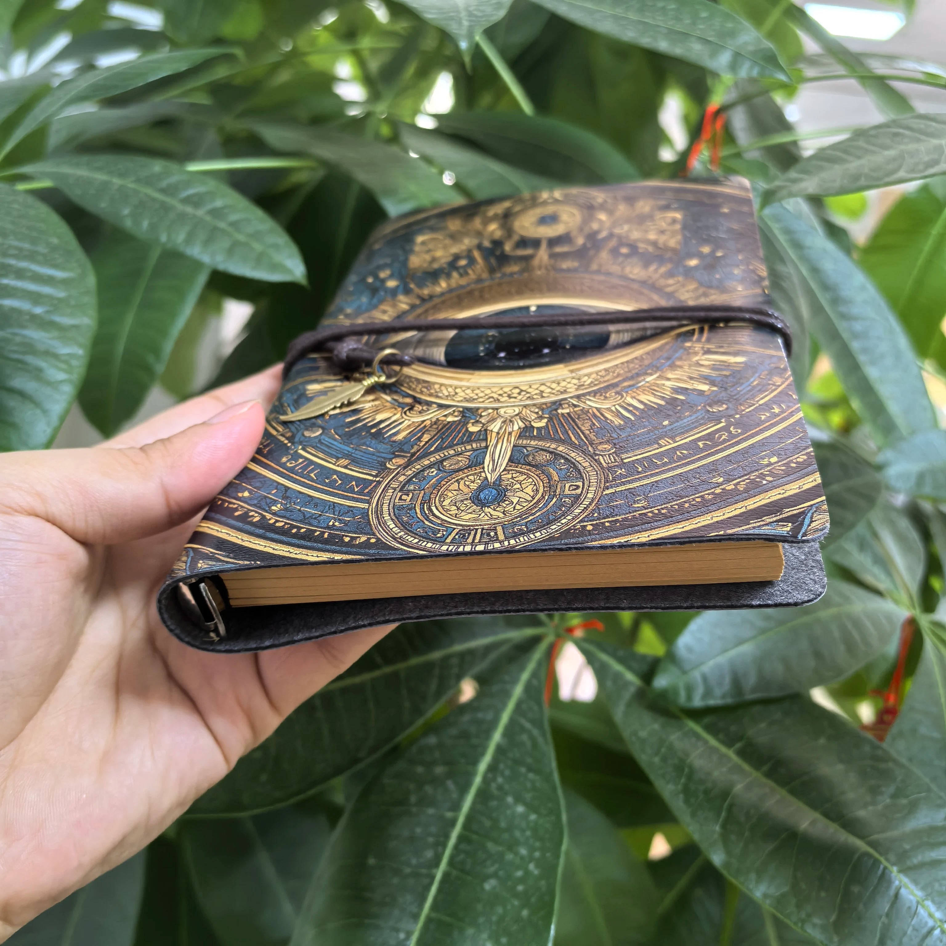 All-Seeing Eye Leather Journal — Refillable Vintage Travel Notebook