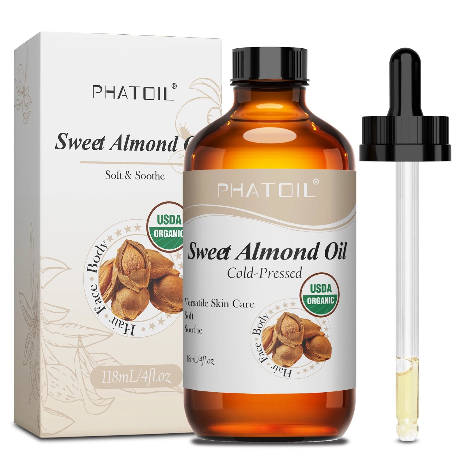 Pure Carrier Oils 118ml with Dropper – Rosehip, Argan, Jojoba & More