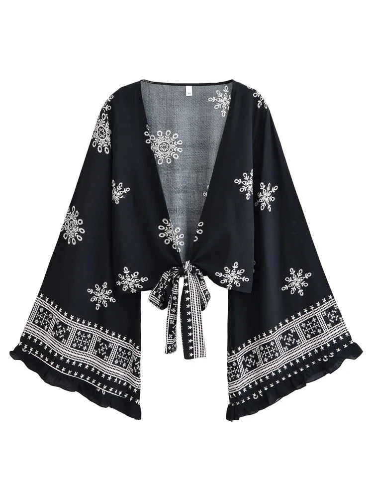 Wild Floral Kimono Cover-Up