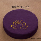 Round Lotus Meditation Zafu Cushion | Linen Floor Pillow for Yoga & Ritual