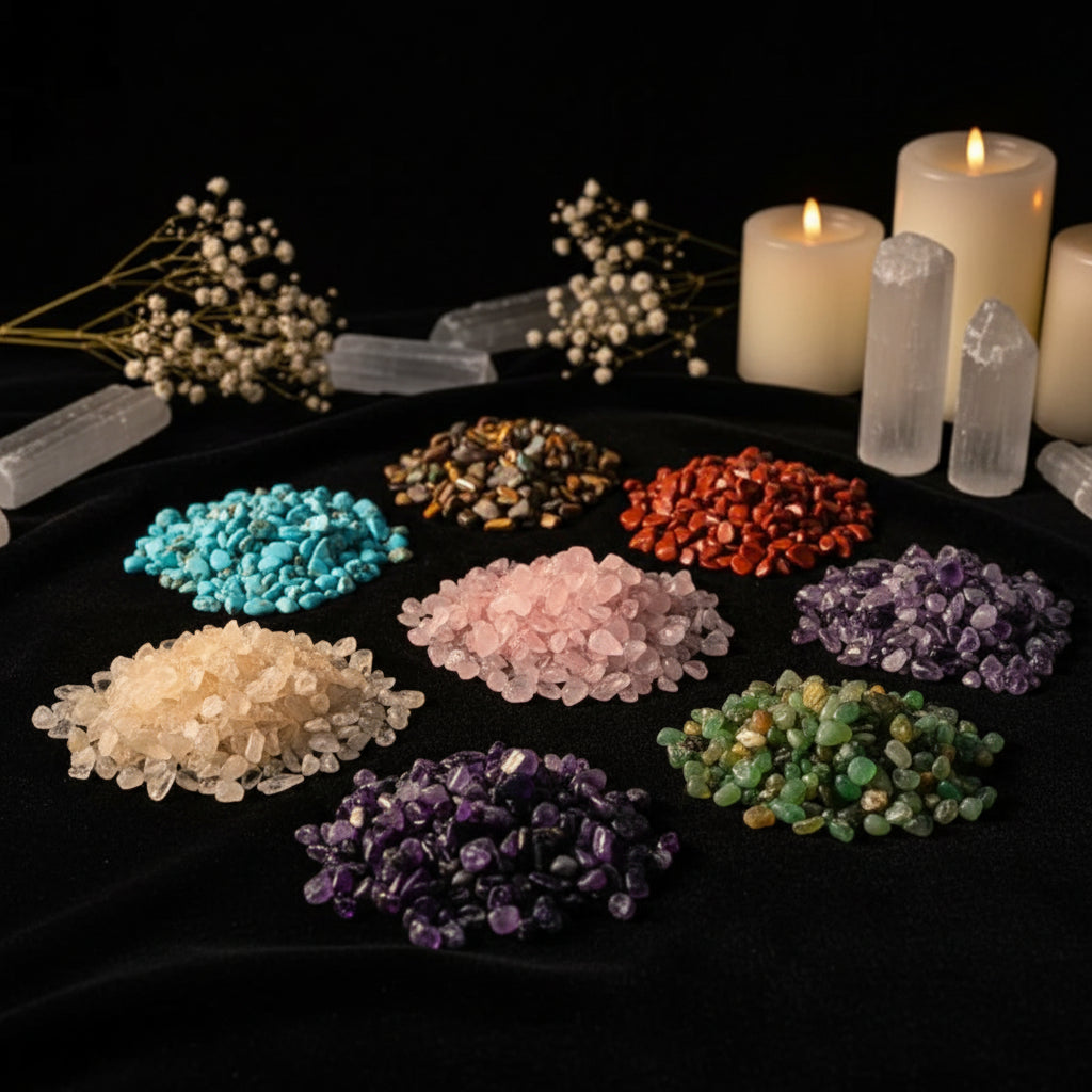 Natural Crystal Chip Gravel | 100g Healing Gemstone Chips for Decor, Grids & Aquariums