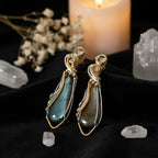 Wire-Wrapped Gemstone Pendant Necklace | Labradorite, Moonstone & Sunstone