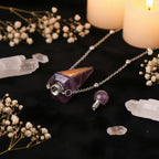 Crystal Essential Oil Diffuser Necklace — Natural Gemstone Healing Pendant