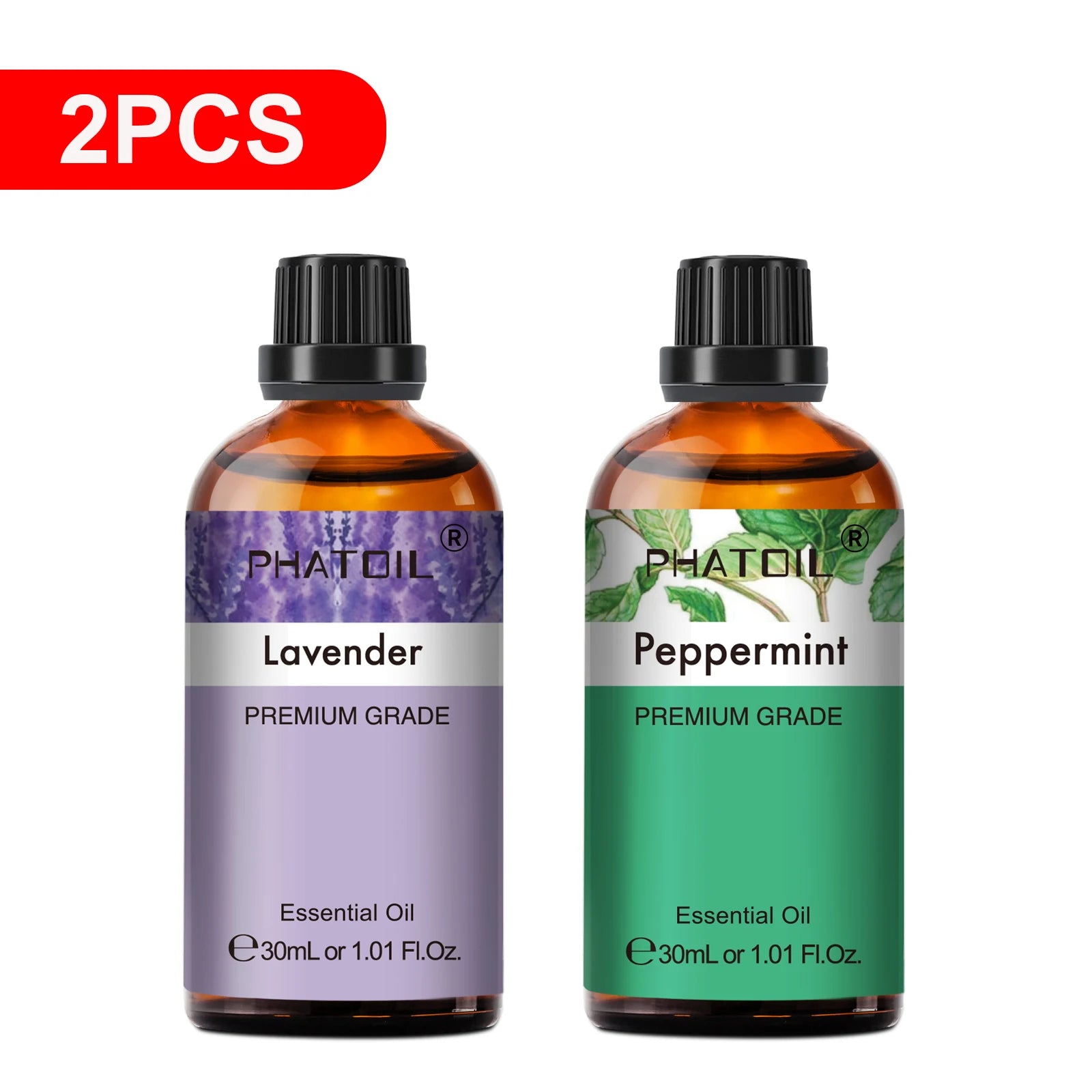 Pure Essential Oils – 2 x 30ml Bottles